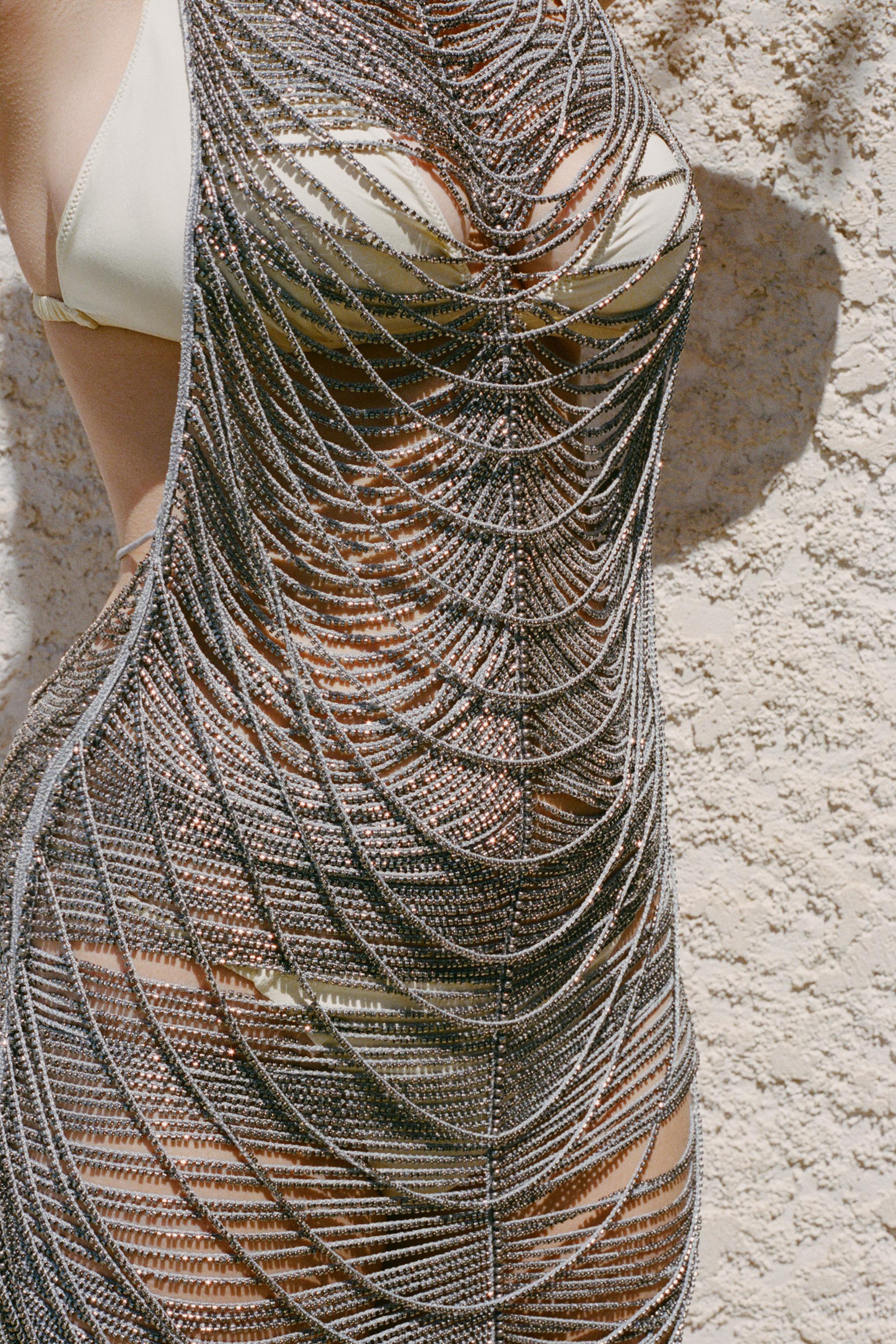 SPARKLY HALTER MINI DRESS